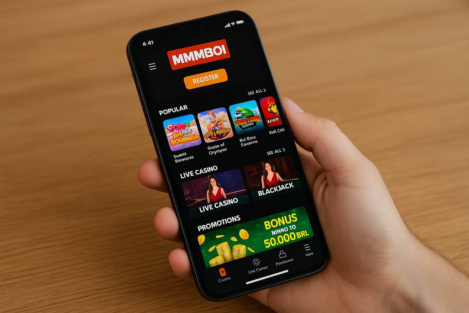 Baixar o MMMBOI.COM Cassino App